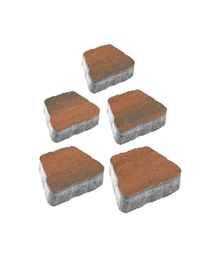 Тротуарная плитка АНТИК - Листопад гладкий Саванна, комплект из 5 видов плит