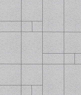 Тротуарная плитка Грандо - Стандарт Белый, комплект из 4 видов плит