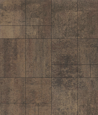 Тротуарная плитка Грандо - Листопад гладкий Шелковица, комплект из 4 видов плит