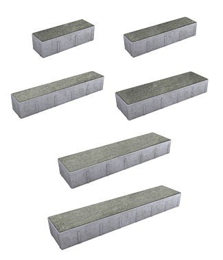 Тротуарная плитка ПАРКЕТ - Искусственный камень Шунгит, комплект из 6 видов плит