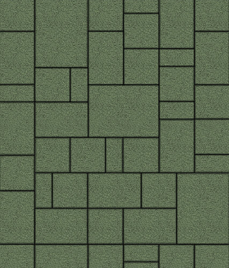 Тротуарная плитка МЮНХЕН - Гранит Зеленый, комплект из 4 видов плит