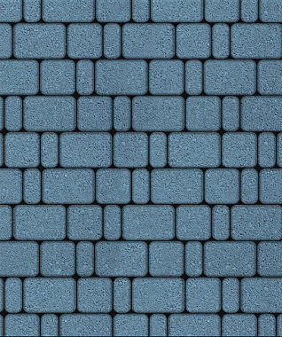 Тротуарная плитка КЛАССИКО - Стандарт Синий, комплект из 3 видов плит