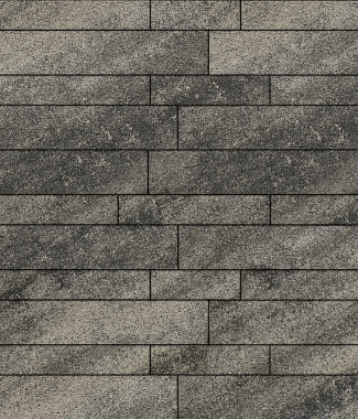 Тротуарная плитка ПАРКЕТ - Листопад гранит Антрацит, комплект из 6 видов плит