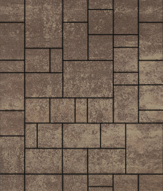Тротуарная плитка МЮНХЕН - Листопад гладкий Хаски, комплект из 4 видов плит