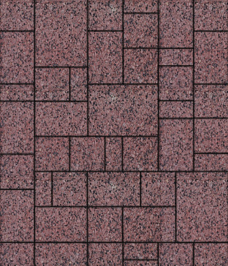 Тротуарная плитка МЮНХЕН - Гранит Красный с черным, комплект из 4 видов плит