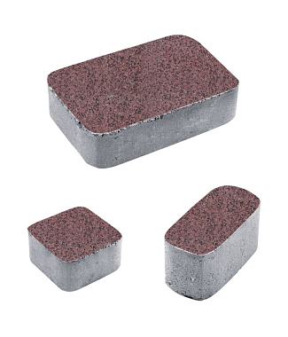 Тротуарная плитка КЛАССИКО - Гранит Красный с черным, комплект из 3 видов плит
