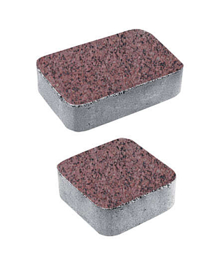 Тротуарная плитка КЛАССИКО - Гранит Красный с черным, комплект из 2 видов плит