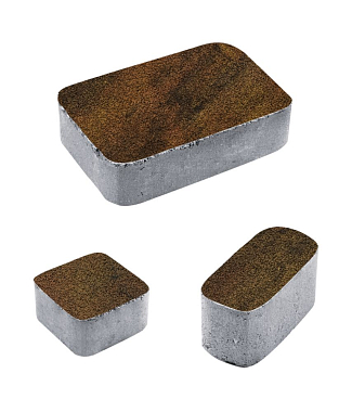 Тротуарная плитка КЛАССИКО - Листопад гранит Саванна, комплект из 3 видов плит