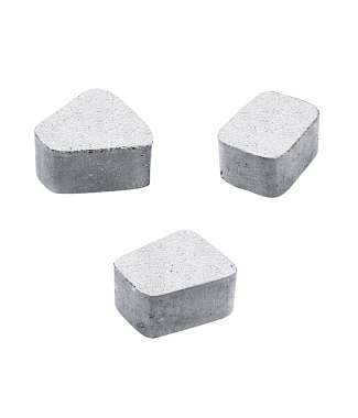 Тротуарная плитка КЛАССИКО - Стоунмикс Белый, комплект из 3 видов плит