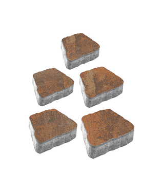 Тротуарная плитка АНТИК - Листопад гладкий Клен, комплект из 5 видов плит