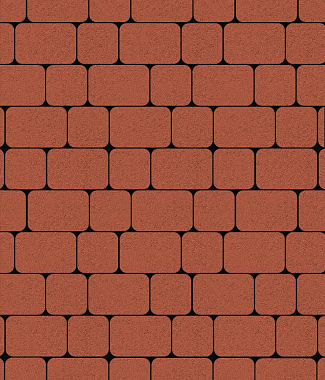Тротуарная плитка КЛАССИКО - Стандарт Красный, комплект из 2 видов плит