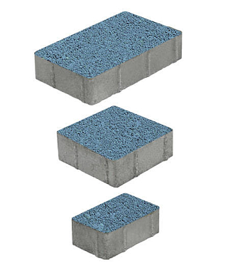 Тротуарная плитка СТАРЫЙ ГОРОД - Гранит Синий, комплект из 3 видов плит