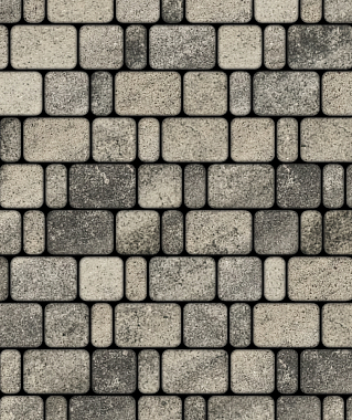 Тротуарная плитка КЛАССИКО - Листопад гладкий Антрацит, комплект из 3 видов плит