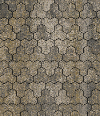 Тротуарная плитка ТРИЛИСТНИК - Искусственный камень Базальт