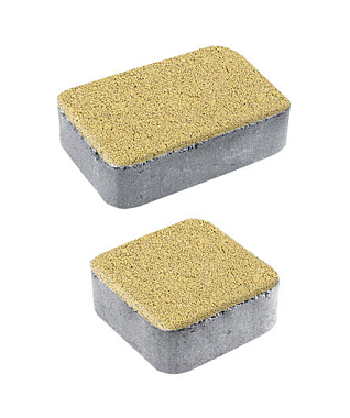 Тротуарная плитка КЛАССИКО - Гранит Желтый, комплект из 2 видов плит