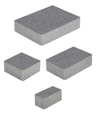 Тротуарная плитка МЮНХЕН - Гранит Серый, комплект из 4 видов плит