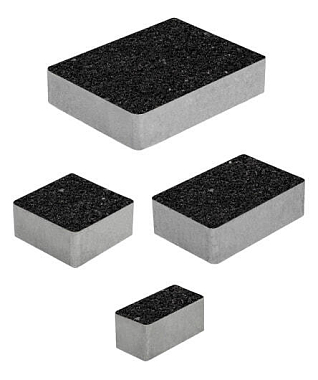 Тротуарная плитка МЮНХЕН - Стоунмикс Черный, комплект из 4 видов плит