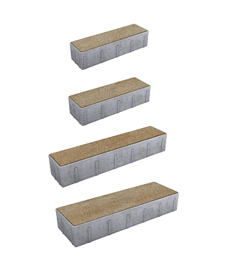Тротуарная плитка ПАРКЕТ - Искусственный камень Степняк, комплект из 4 видов плит