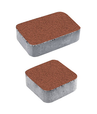 Тротуарная плитка КЛАССИКО - Гранит Красный, комплект из 2 видов плит