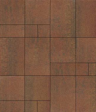 Тротуарная плитка Грандо - Листопад гранит Арабская ночь, комплект из 4 видов плит