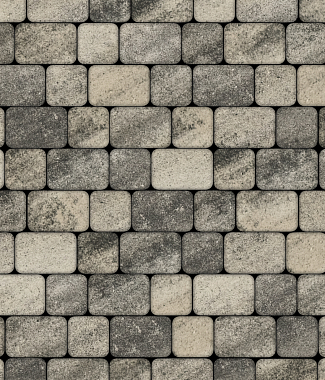 Тротуарная плитка КЛАССИКО - Листопад гладкий Антрацит, комплект из 2 видов плит