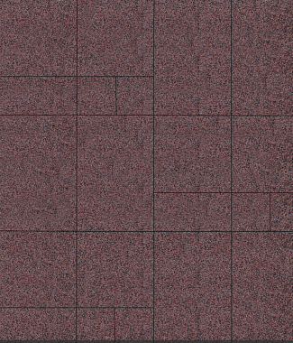 Тротуарная плитка Грандо - Гранит Красный с черным, комплект из 4 видов плит