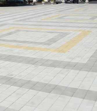 Тротуарная плитка КВАДРАТ - Стандарт Белый