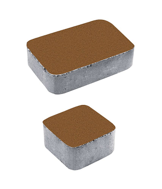 Тротуарная плитка КЛАССИКО - Стандарт Оранжевый, комплект из 2 видов плит