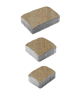 Тротуарная плитка УРИКО - Искусственный камень Степняк, комплект из 3 видов плит