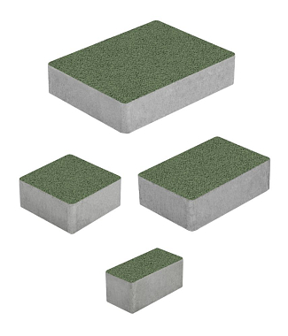 Тротуарная плитка МЮНХЕН - Стандарт Зелёный, комплект из 4 видов плит