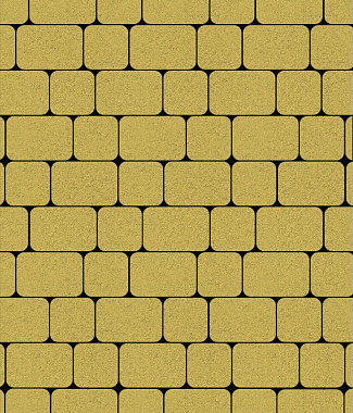 Тротуарная плитка КЛАССИКО - Стандарт Желтый, комплект из 2 видов плит