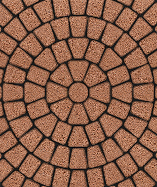 Тротуарная плитка КЛАССИКО - Стандарт Оранжевый, комплект из 3 видов плит