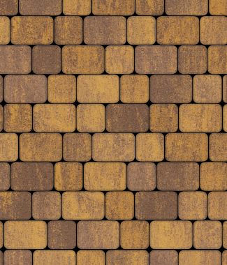 Тротуарная плитка КЛАССИКО - Листопад гладкий Янтарь, комплект из 2 видов плит