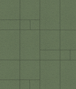 Тротуарная плитка Грандо - Стандарт Зеленый, комплект из 4 видов плит