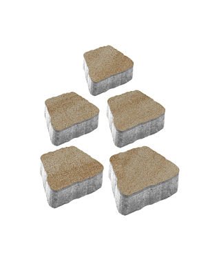 Тротуарная плитка АНТИК - Искусственный камень Степняк, комплект из 5 видов плит