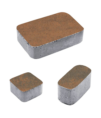 Тротуарная плитка КЛАССИКО - Листопад гладкий Мустанг, комплект из 3 видов плит