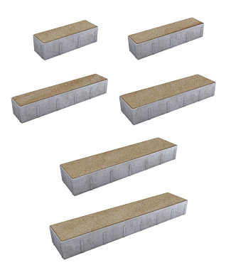 Тротуарная плитка ПАРКЕТ - Искусственный камень Степняк, комплект из 6 видов плит