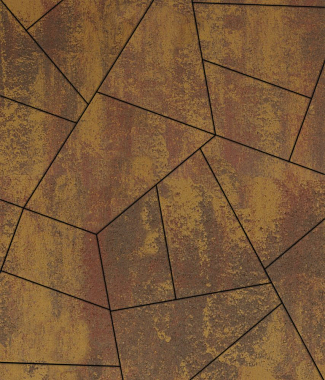 Тротуарная плитка ОРИГАМИ - Листопад гладкий Осень, комплект из 6 видов плит