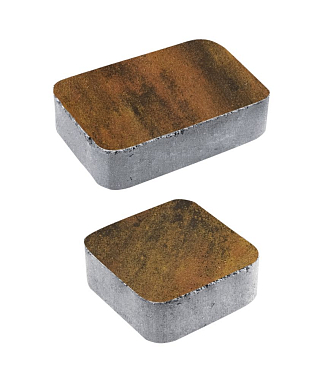 Тротуарная плитка КЛАССИКО - Листопад гладкий Саванна, комплект из 2 видов плит