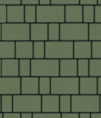 Тротуарная плитка СТАРЫЙ ГОРОД - Стандарт Зеленый, комплект из 3 видов плит