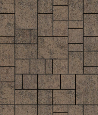 Тротуарная плитка МЮНХЕН - Листопад гладкий Шелковица, комплект из 4 видов плит