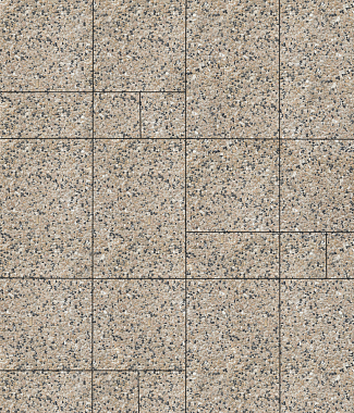 Тротуарная плитка Грандо - Стоунмикс Кремовый с черным, комплект из 4 видов плит