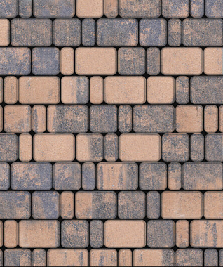 Тротуарная плитка КЛАССИКО - Листопад гранит Мустанг, комплект из 3 видов плит
