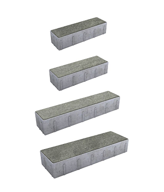 Тротуарная плитка ПАРКЕТ - Искусственный камень Шунгит, комплект из 4 видов плит