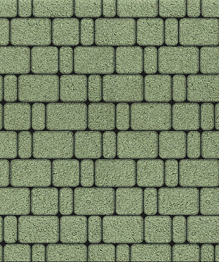 Тротуарная плитка КЛАССИКО - Стандарт Зелёный, комплект из 3 видов плит