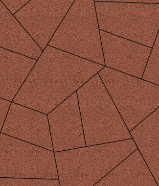 Тротуарная плитка ОРИГАМИ - Гранит Красный, комплект из 6 видов плит