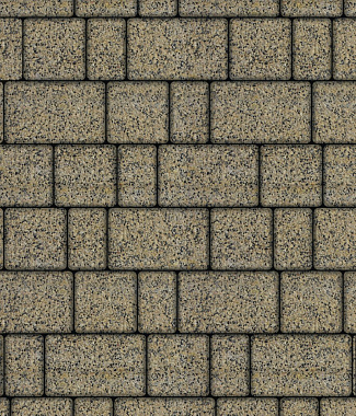 Тротуарная плитка СТАРЫЙ ГОРОД - Гранит Желтый с чёрным, комплект из 3 видов плит