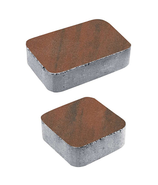 Тротуарная плитка КЛАССИКО - Листопад гладкий Клинкер, комплект из 2 видов плит