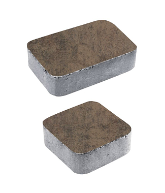 Тротуарная плитка КЛАССИКО - Листопад гладкий Шелковица, комплект из 2 видов плит
