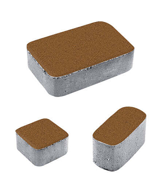 Тротуарная плитка КЛАССИКО - Стандарт Оранжевый, комплект из 3 видов плит